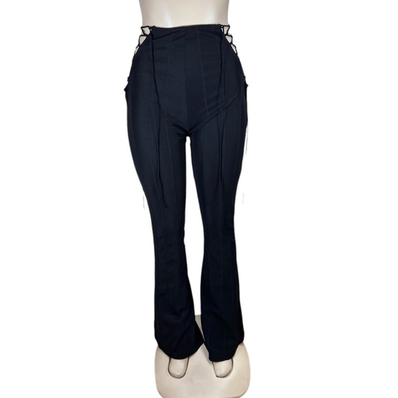 PrettyLittleThing Black Boot Cut Pants - Picture 1 of 9